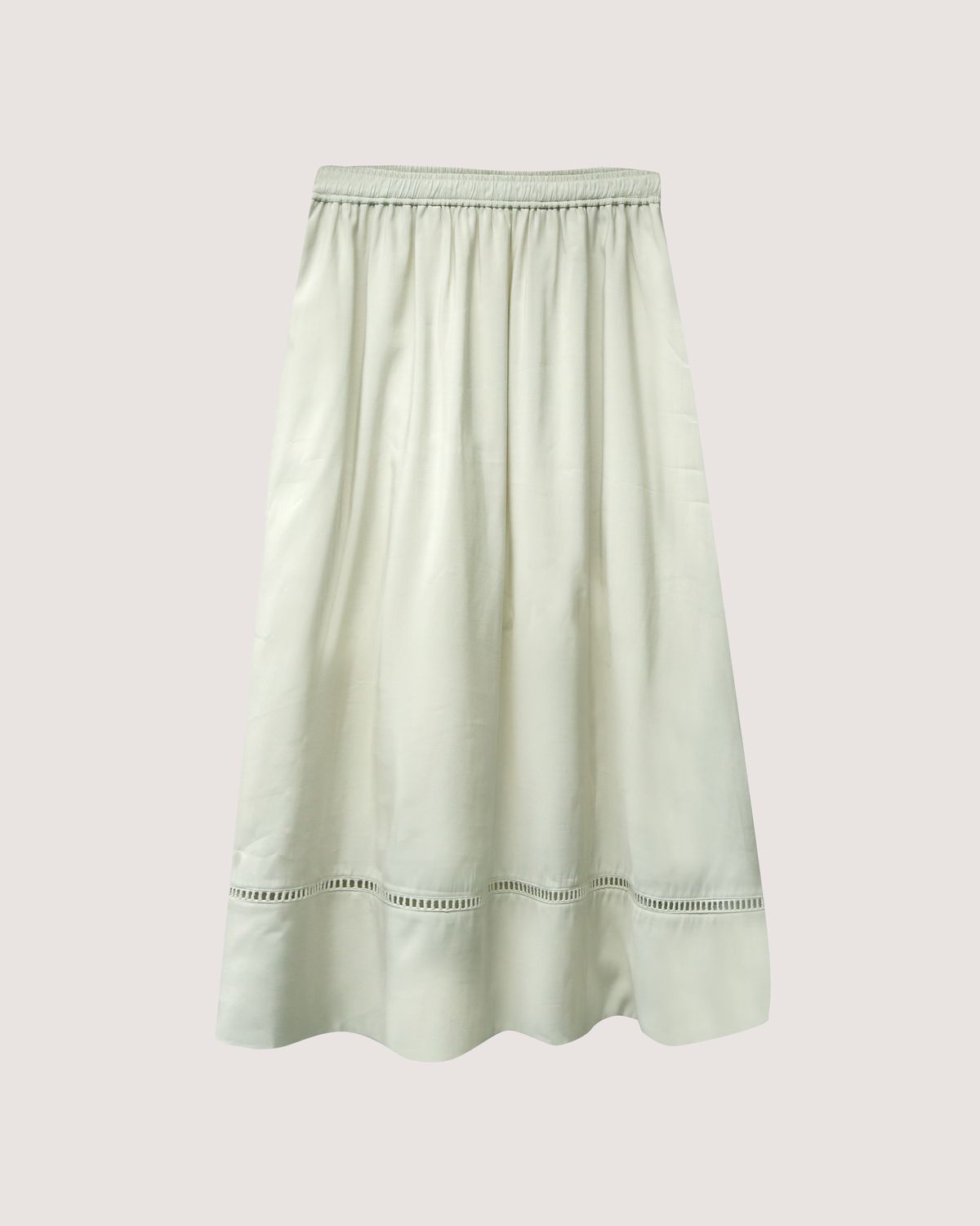 EYELET TRIM SKIRT - MINT