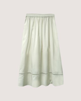 EYELET TRIM SKIRT - MINT