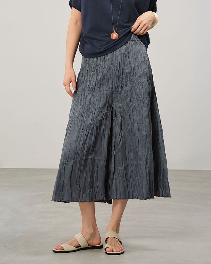 HYBRID WIDE LEG CULOTTES - MID GREY