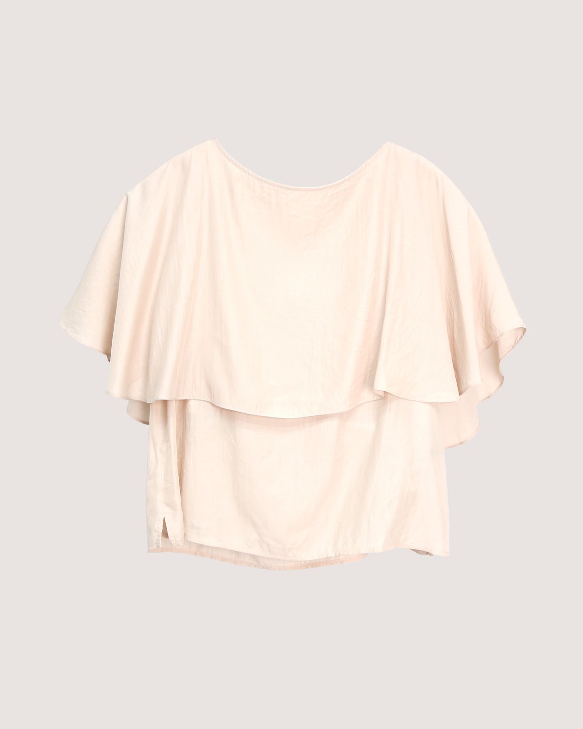 CAPE LAYER BLOUSE - CHAMPAGNE