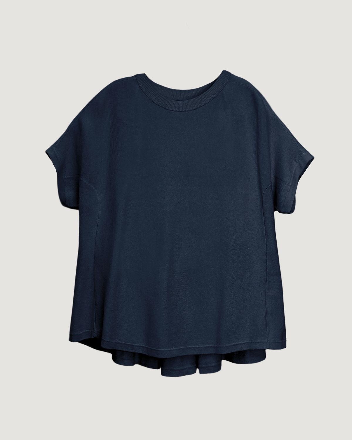 FLARE KNIT TOP - DENIM