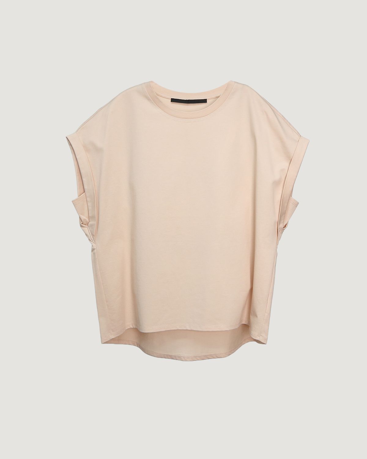 MINIMALIST BOXY TEE - CHAMPAGNE