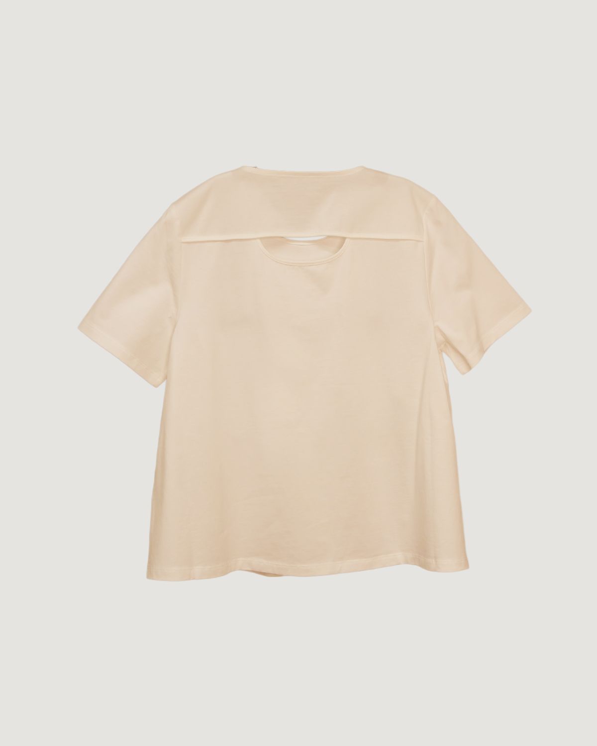 BACK CUT-OUT TEE - CHAMPAGNE