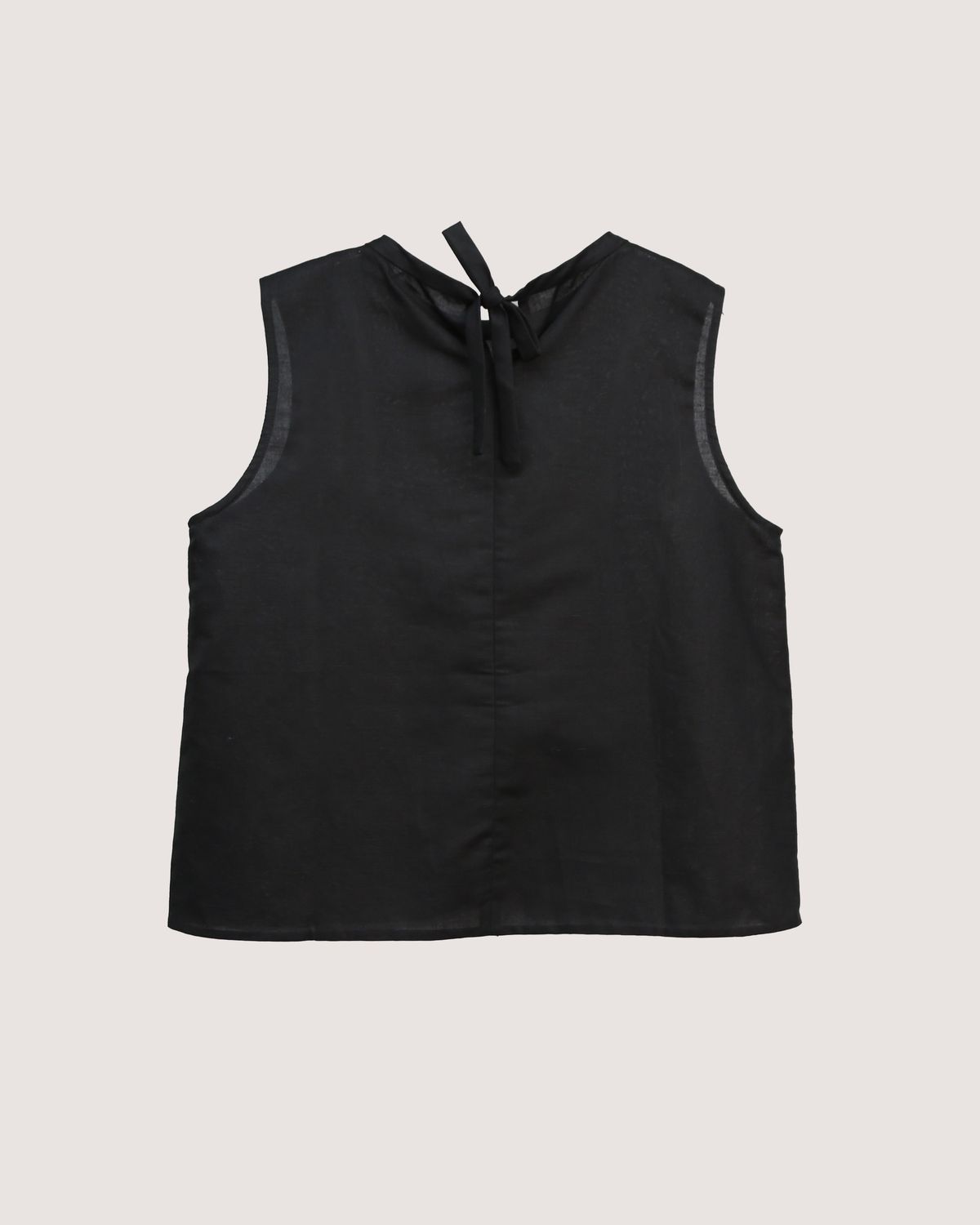 BACK TIE TANK TOP - BLACK/MOON