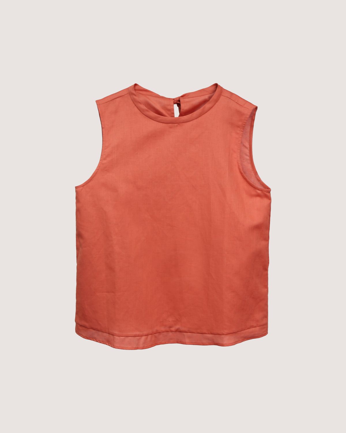 BACK TIE TANK TOP - CORAL