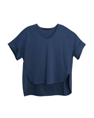 HIGH-LOW HEM TEE - DENIM