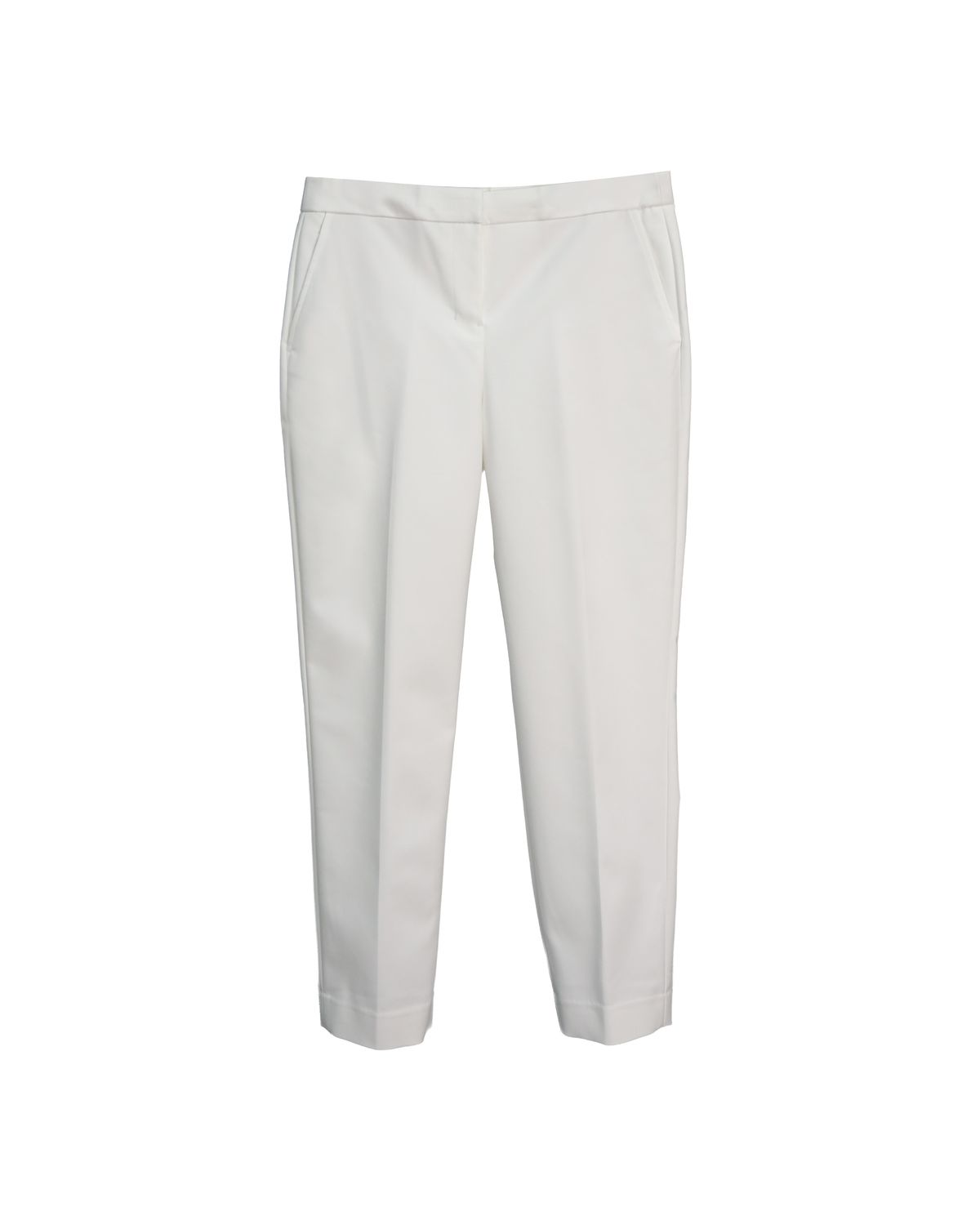 CURVED HEM TAPERED PANTS - EGGSHELL/EGGSHELL