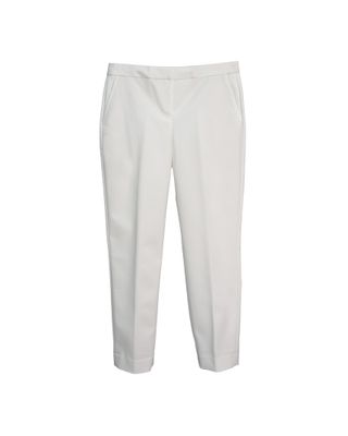 CURVED HEM TAPERED PANTS - EGGSHELL/EGGSHELL