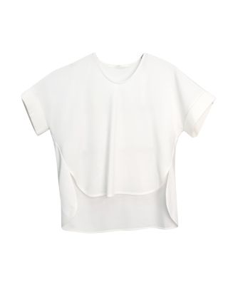 HIGH-LOW HEM TEE - EGGSHELL