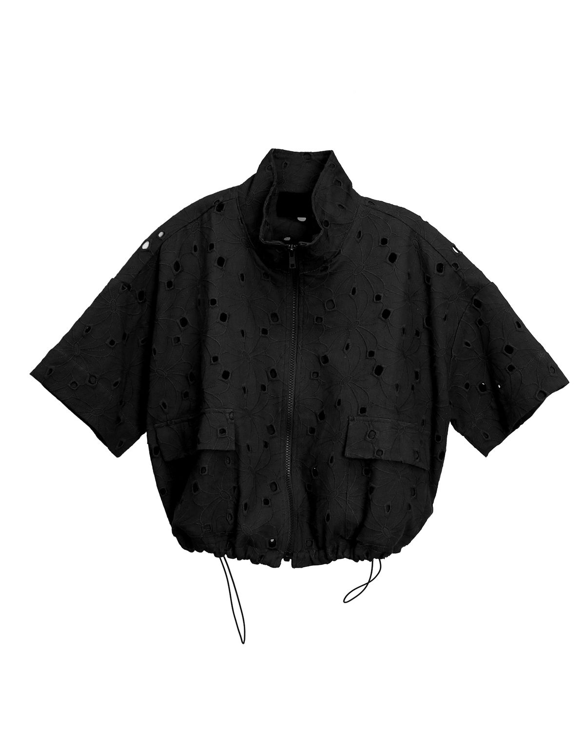 EMBROIDERED JACKET - BLACK