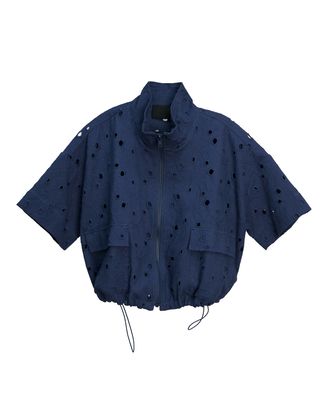 EMBROIDERED JACKET - DENIM