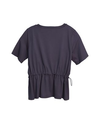 BACK DRAWSTRING BACK TEE - LAVENDAR GREY