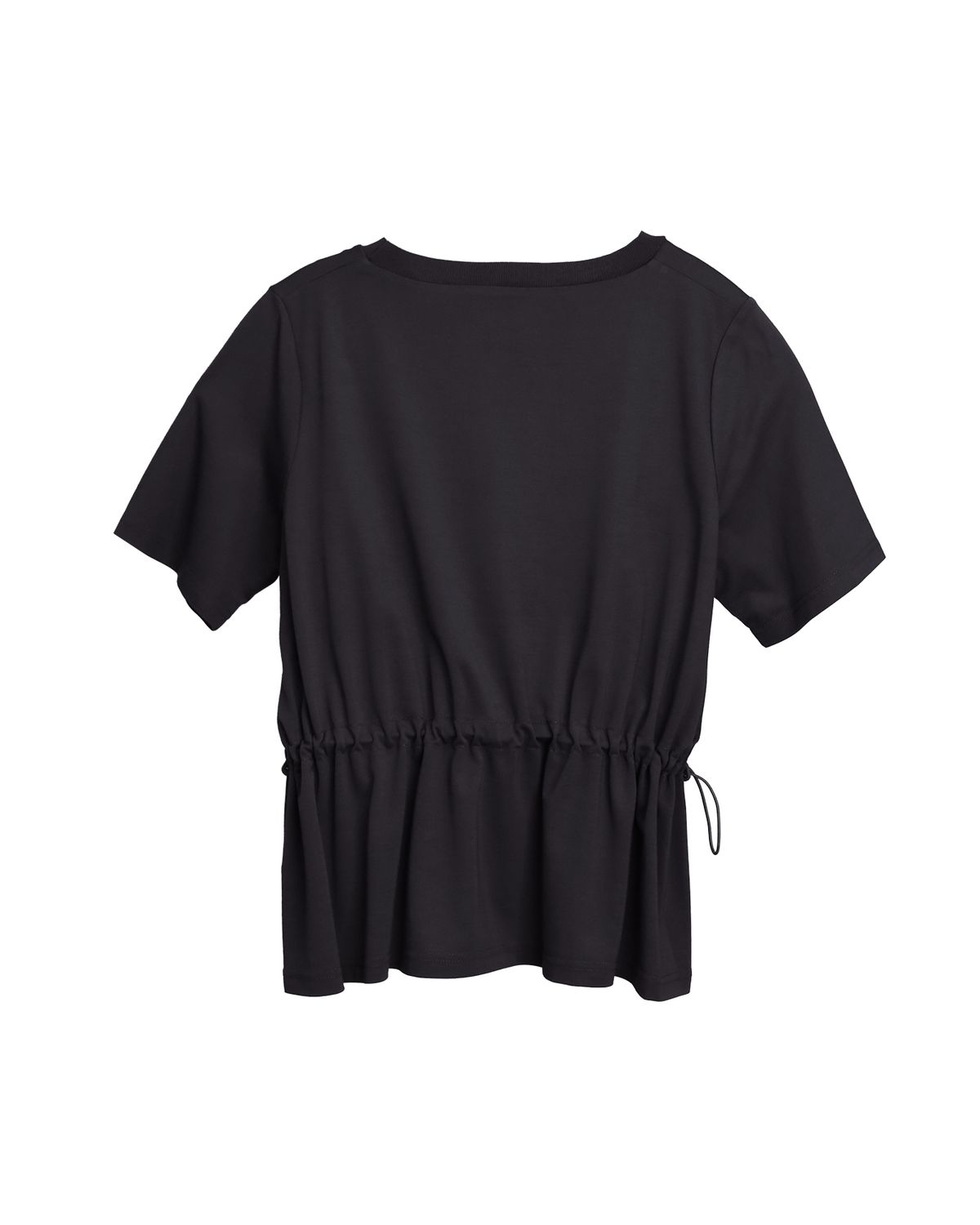 BACK DRAWSTRING BACK TEE - BLACK