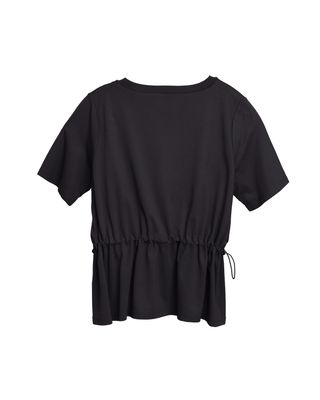 BACK DRAWSTRING BACK TEE - BLACK