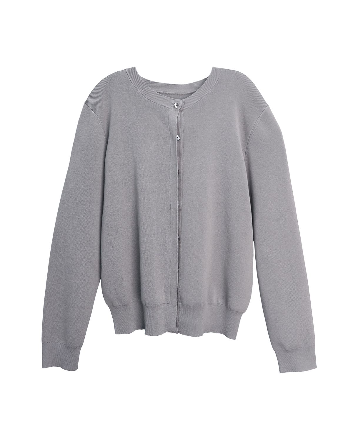 RIBBED HEM TOP - DOLPHIN