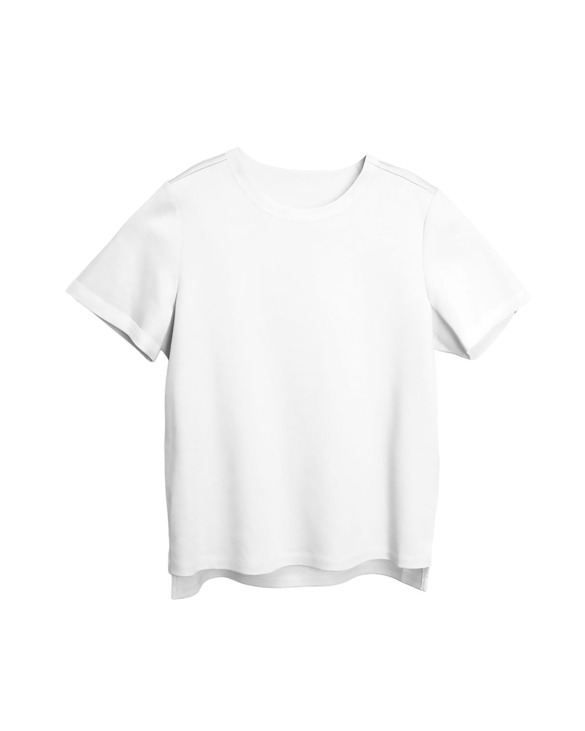 MESH TRIM CREW NECK T-SHIRT - EGGSHELL
