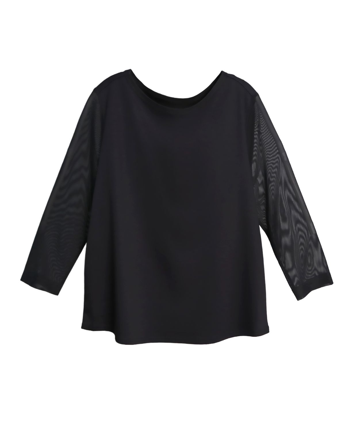 MESH SLEEVES TEE - BLACK
