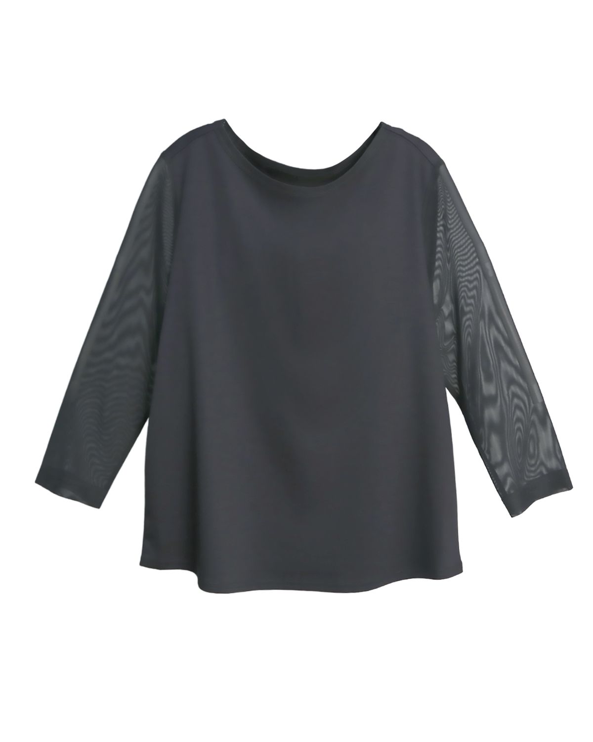 MESH SLEEVES TEE - LAVENDAR GREY