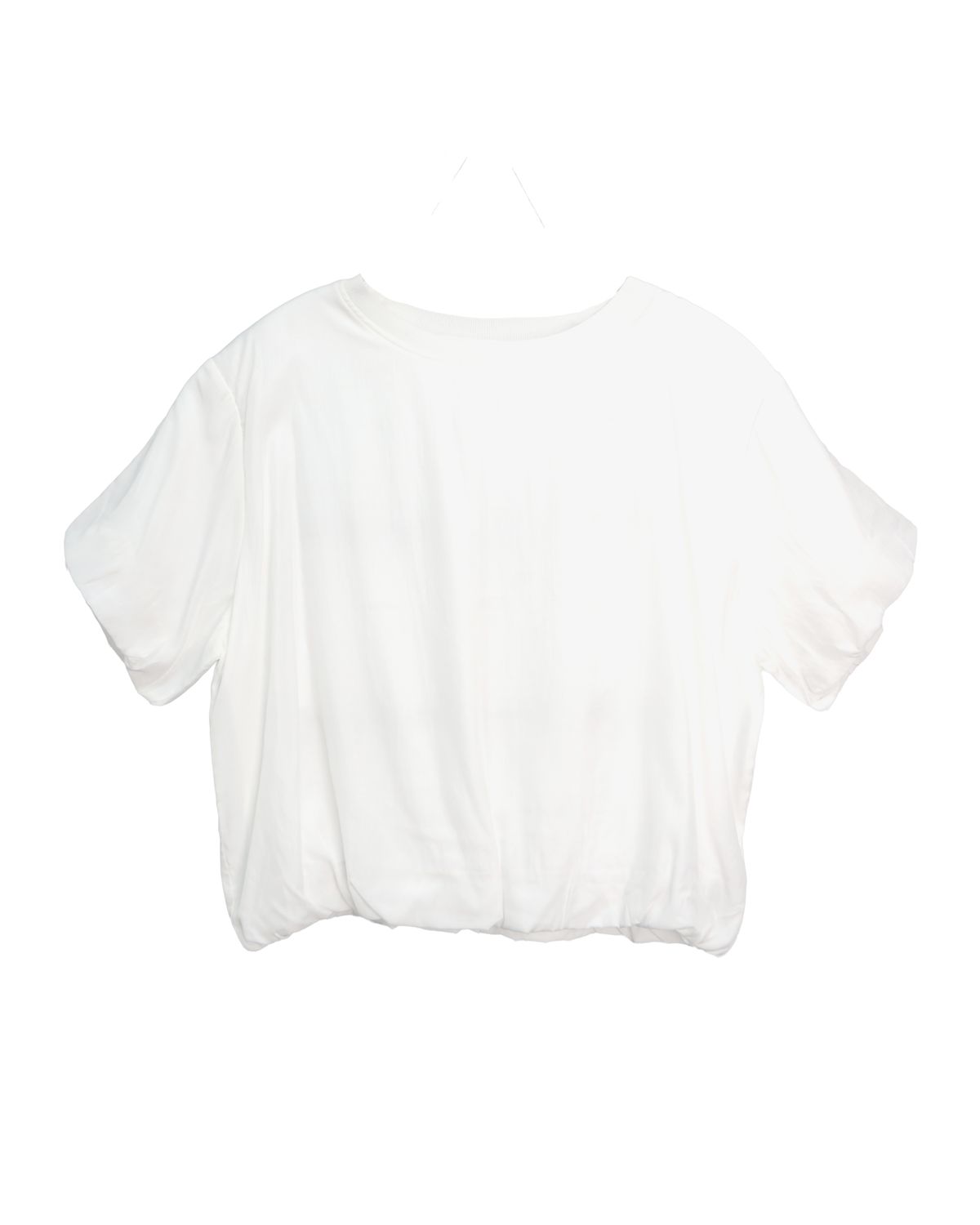 BUBBLE HEM TOP - EGGSHELL