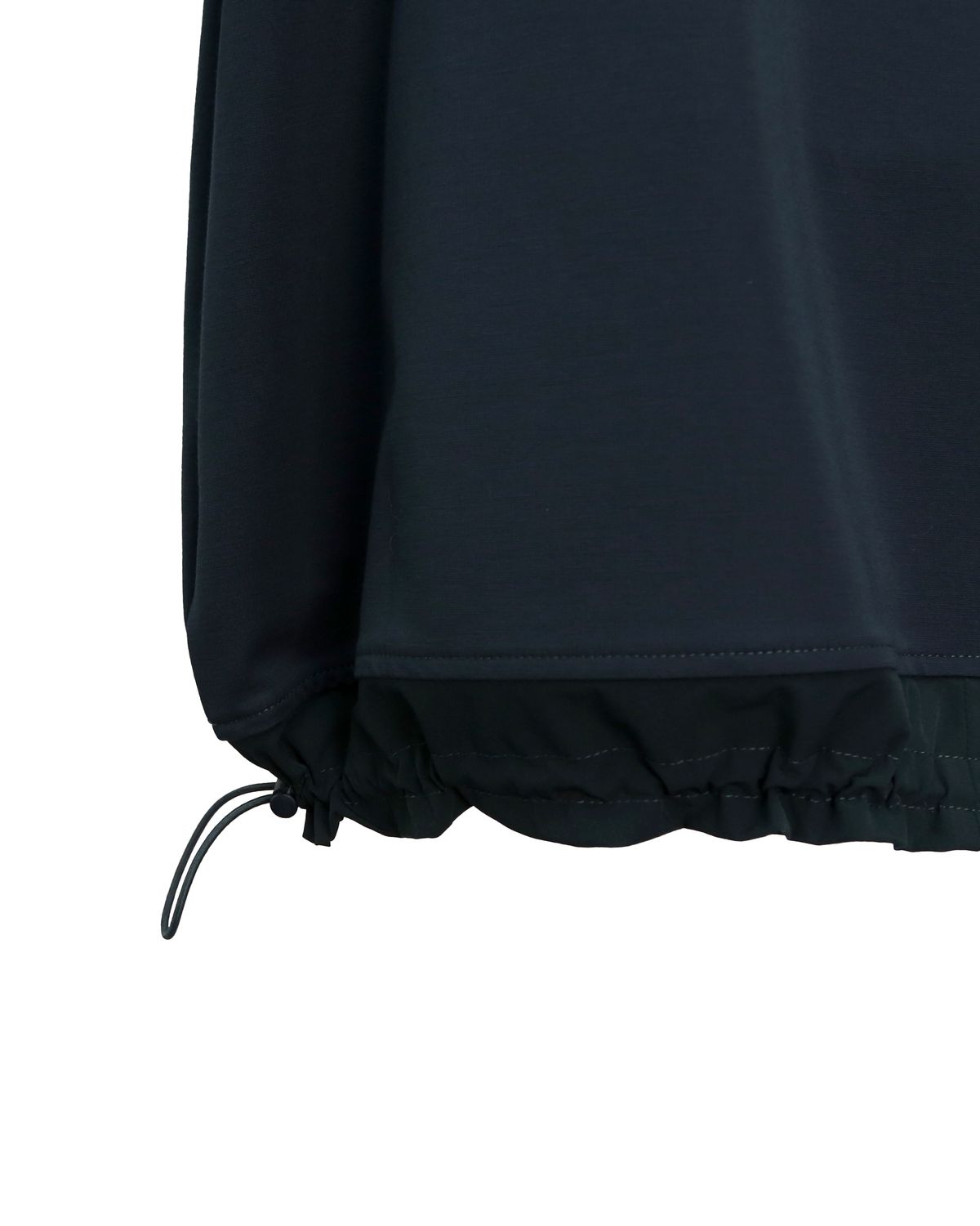 DRAWSTRING HEM TOP - NAVY/DENIM