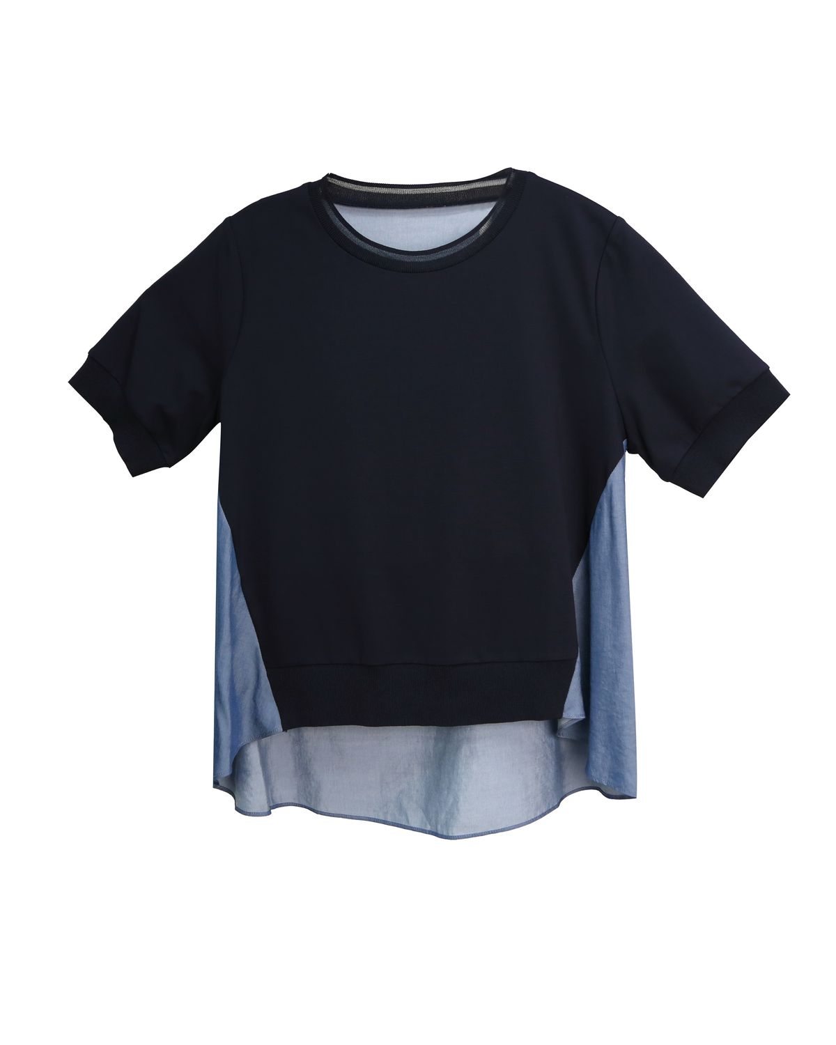 FLARE TOP - NAVY/DENIM