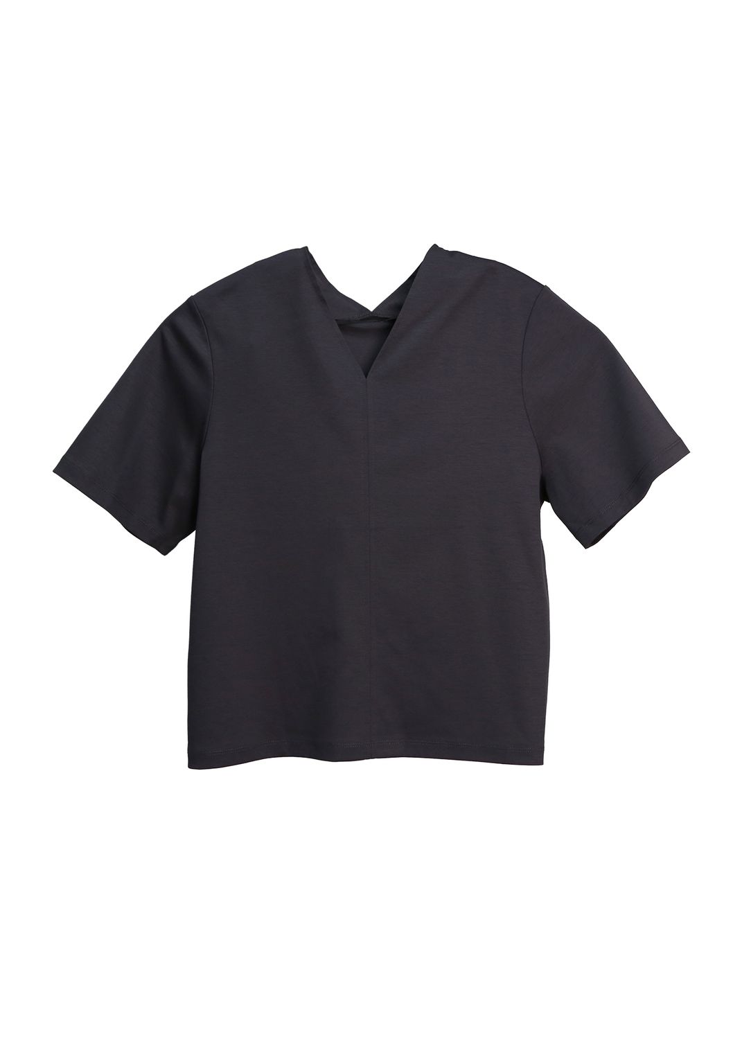 V-NECK TOP - LAVENDAR GREY