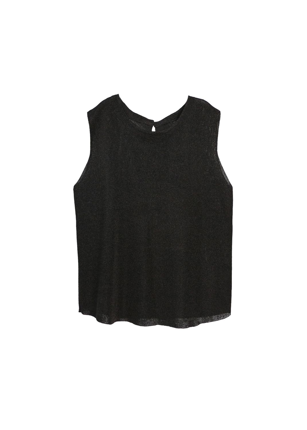 METALLIC TANK TOP - BLACK