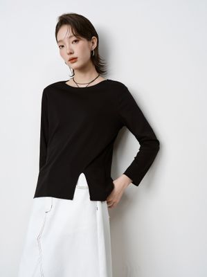 SIDE SLIT TOP - BLACK