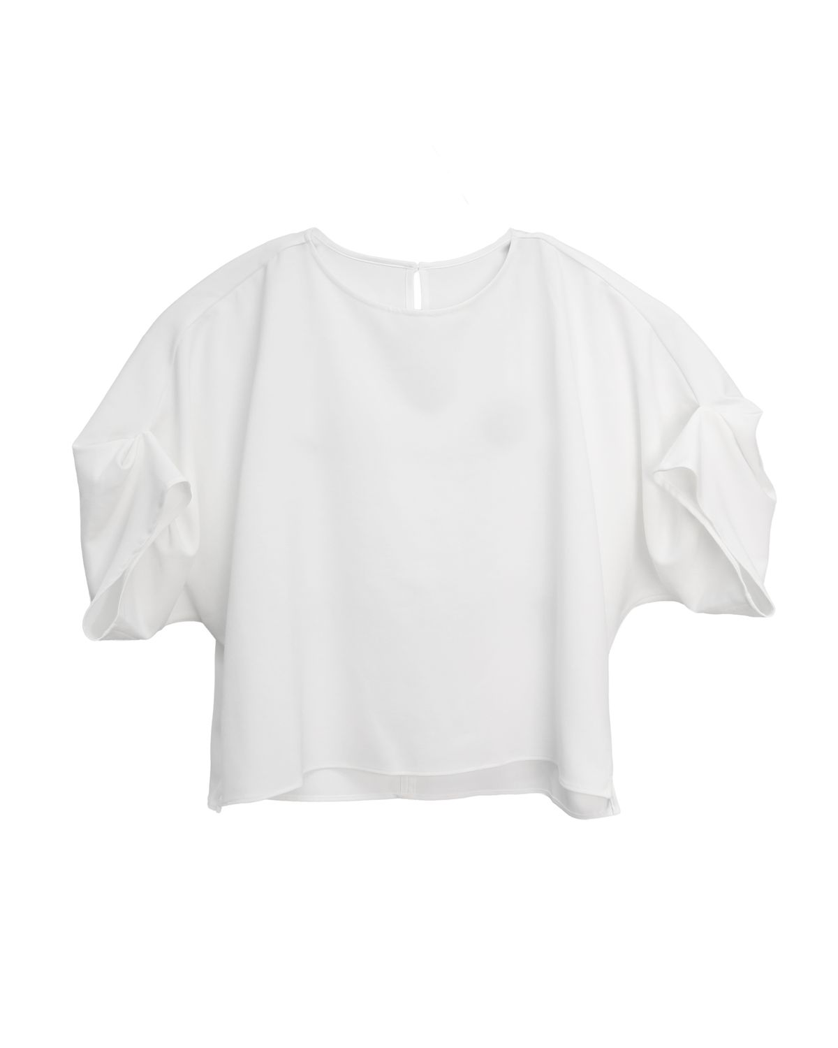 ORIGAMI PLEATED TOP - EGGSHELL