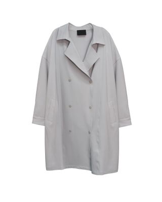 DOUBLE BREASTED TRENCH COAT - MOON