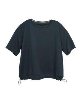 DRAWSTRING HEM TOP - DEEP TEAL/DEEP TEAL
