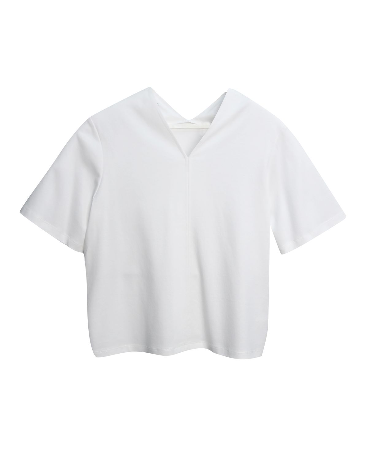 V-NECK TOP - EGGSHELL