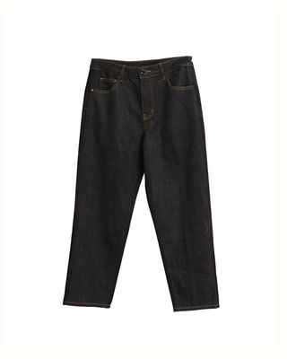 TWO-TONE DENIM PANTS - BLACK #WASH/UNWASH
