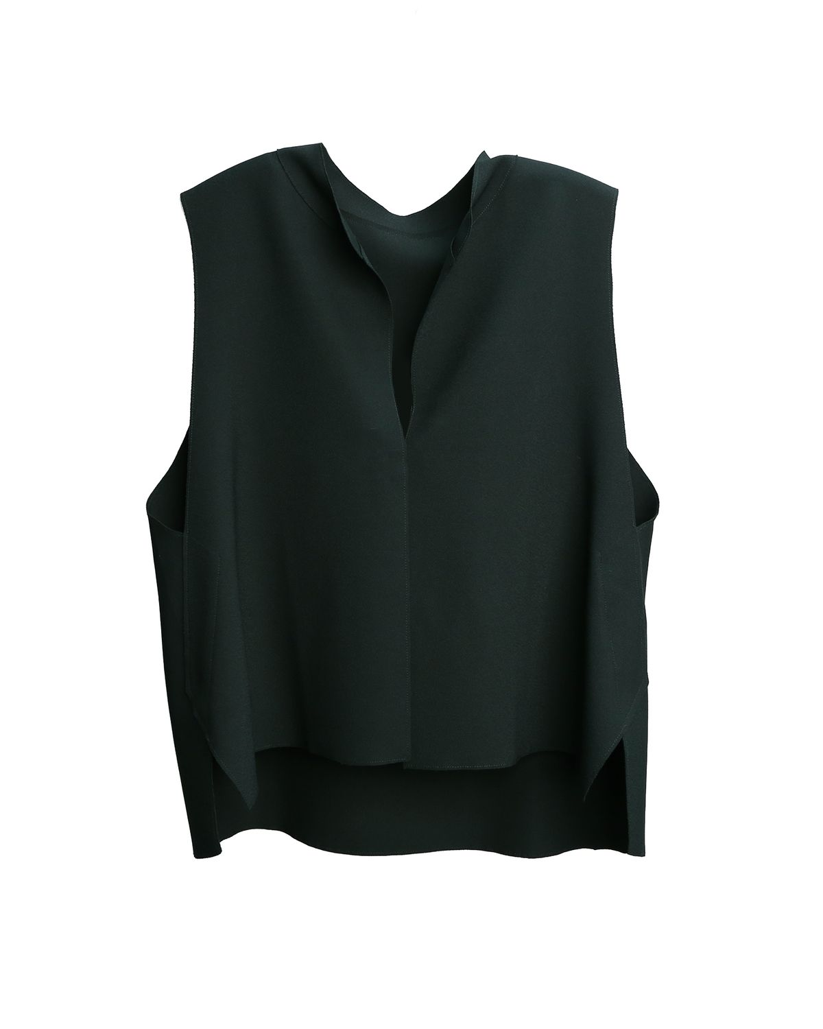 HIGH LOW HEM VEST - SHADOW
