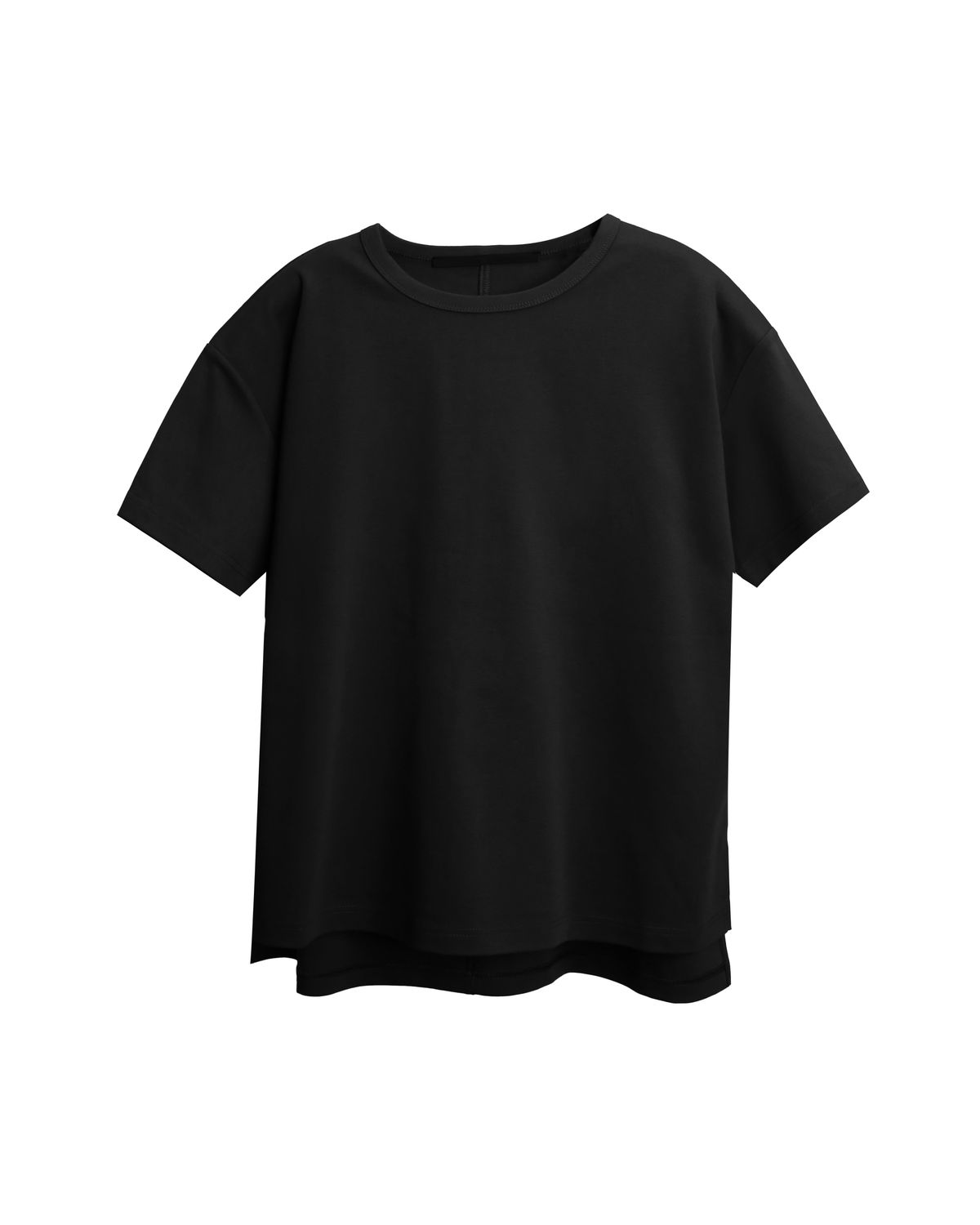 RELAXED TUNIC TOP - BLACK