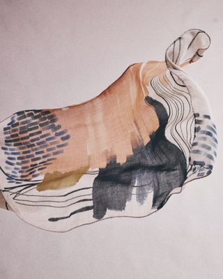 WATERCOLOUR ART SHAWL - BLOSSOM