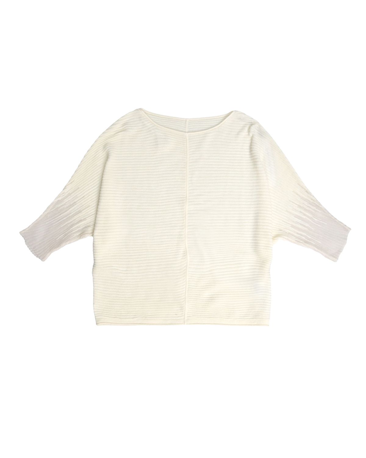 BATWING KNIT TOP - IVORY/EGGSHELL
