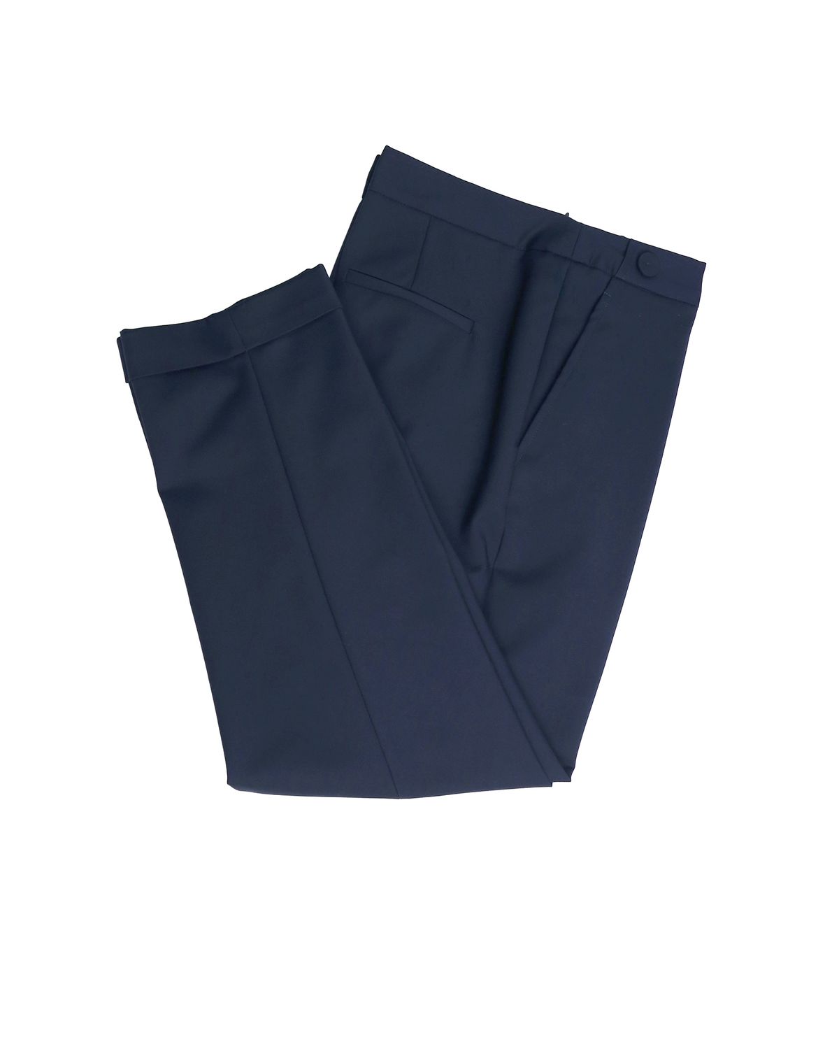 BUTTON DETAILED TAPERED PANTS - NAVY