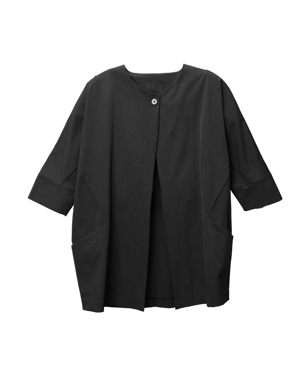 BATWING SLEEVES JACKET - BLACK