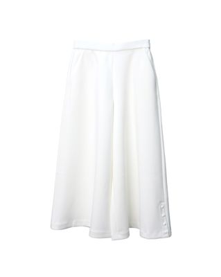 BUTTONS SIDE SLIT CULOTTES - EGGSHELL