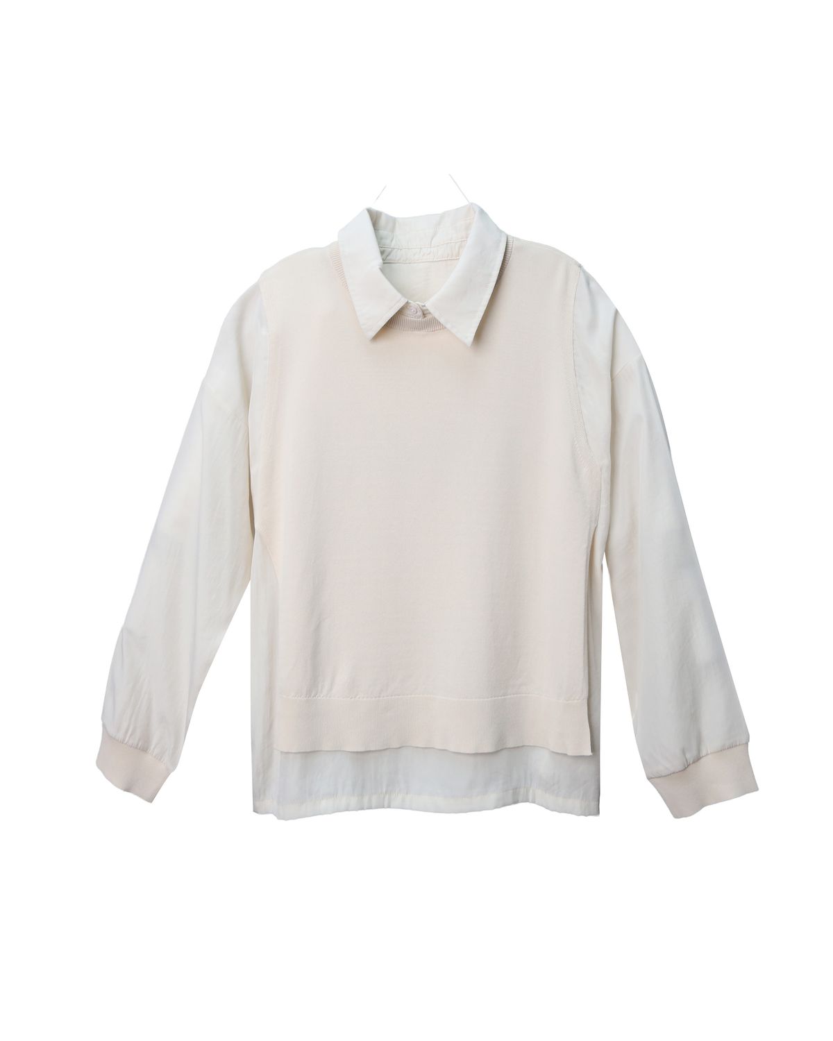 LONG SLEEVES FLARE TOP - PEARL