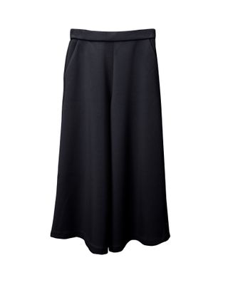 BUTTONS SIDE SLIT CULOTTES - BLACK