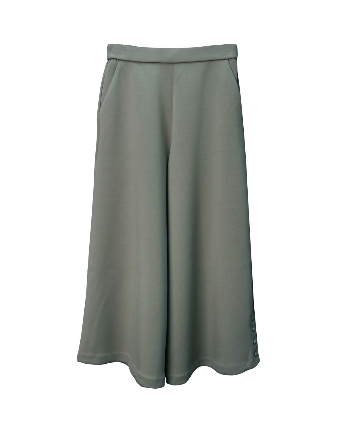 BUTTONS SIDE SLIT CULOTTES - DARK REED