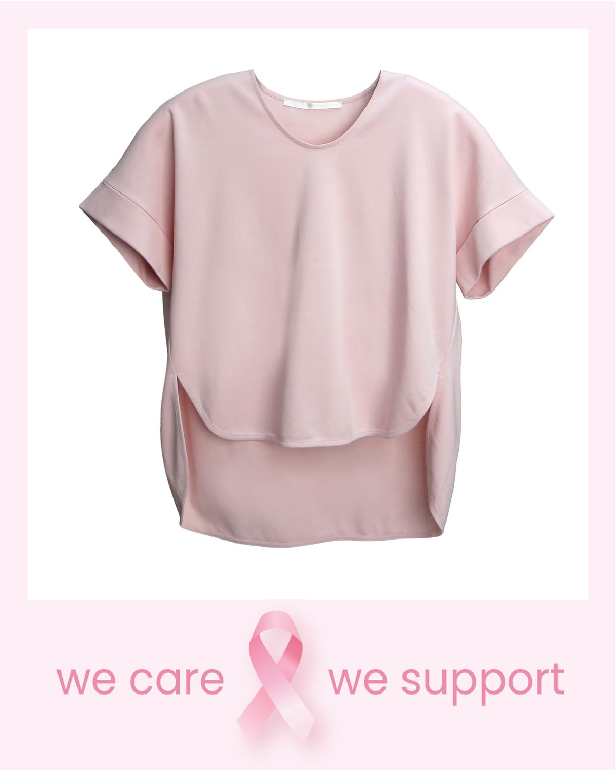 HIGH-LOW HEM TEE - ROSE