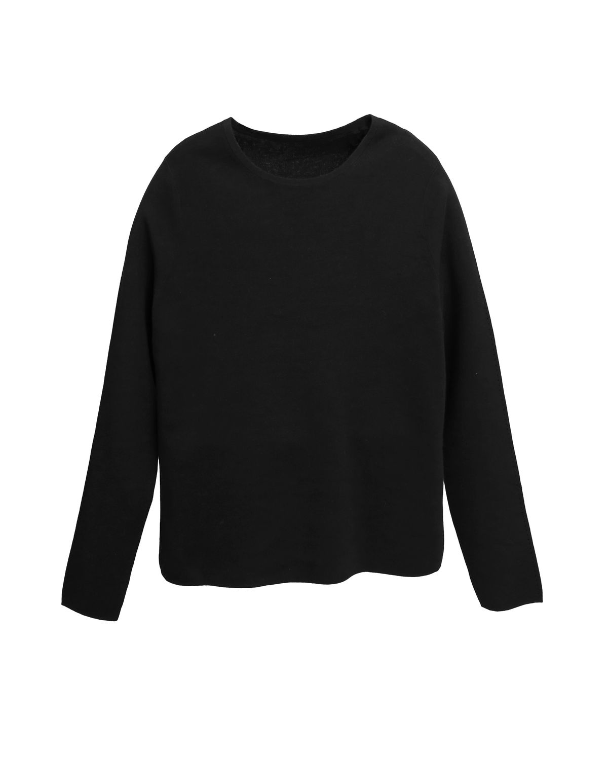 LONG SLEEVES TOP - BLACK