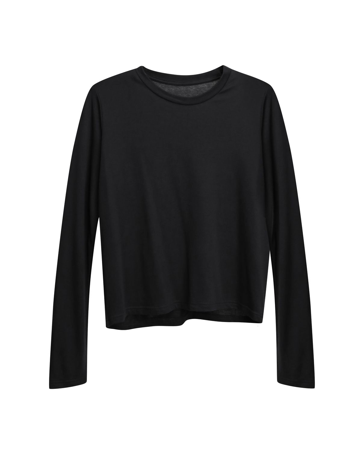 LONG SLEEVES TOP - BLACK