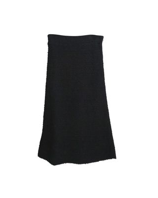TWEED LONG SKIRT - BLACK