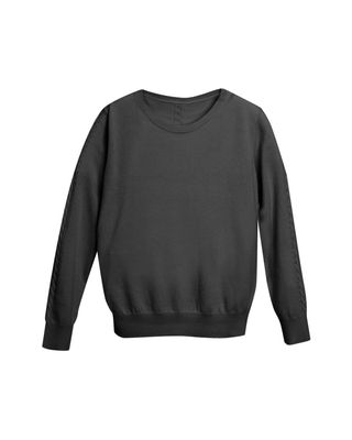 CABLE DETAIL KNIT PULLOVER - BLACK