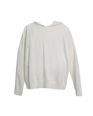 WOOL MIX HOODIE - EGGSHELL