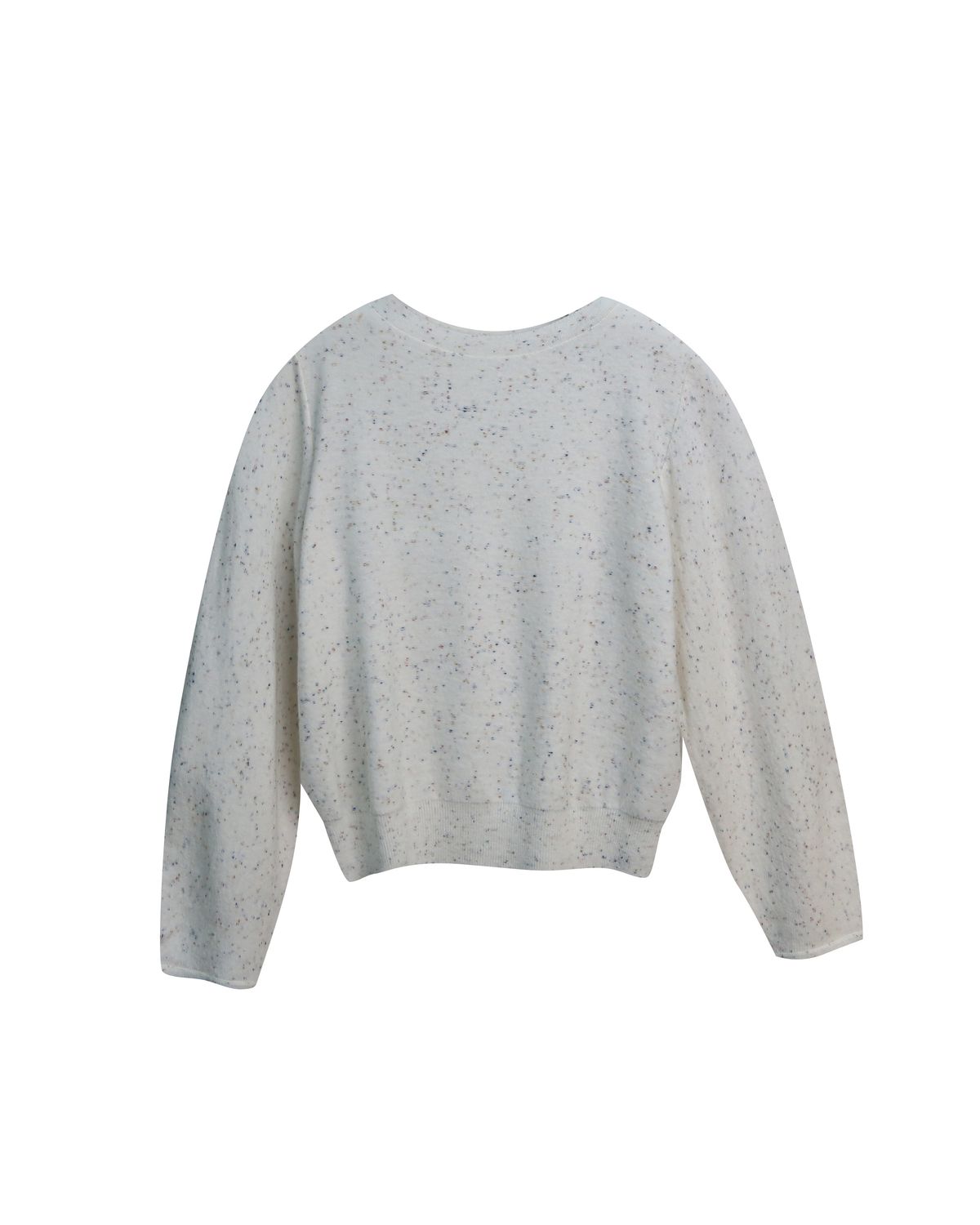 SLUB YARN KNIT TOP - EGGSHELL